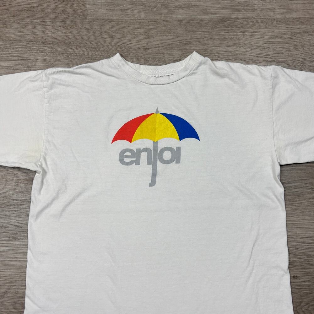 Vintage Enjoi Skateboards Umbrella T Shirt Men's Medium Y2K Skater - Picture 2 of 10